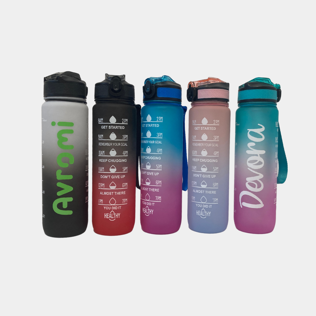 32oz Motivation Water Bottle with time Marker
