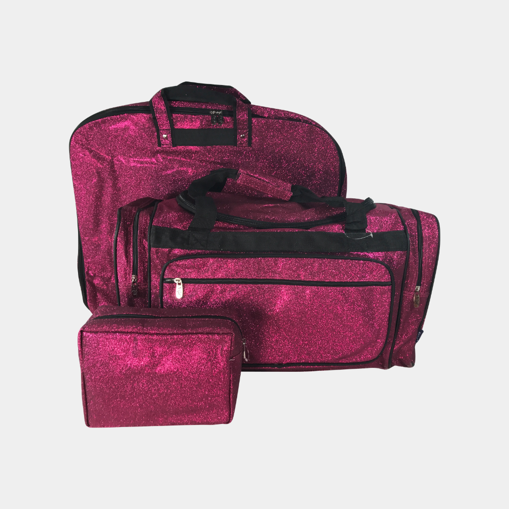 Pink top sparkle luggage