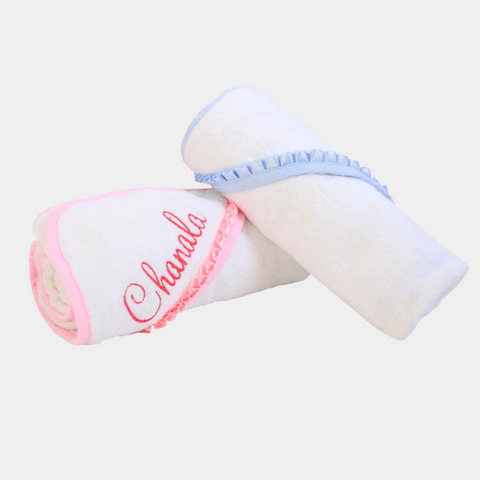 Ruffle Hooded Baby Towel