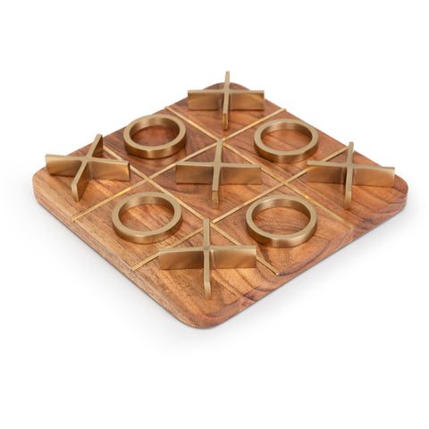 Wood & Metal Tic Tac Toe Game