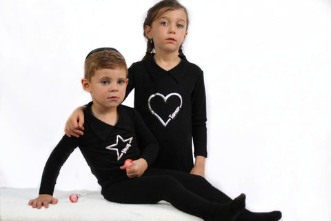 Personalized Black Collar Nightgown