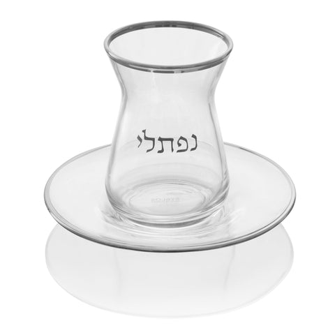 Personalized Glass Cup & Saucer 6 pk 5 oz