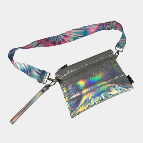 Puffer Belt Bag with Tie Dye Strap