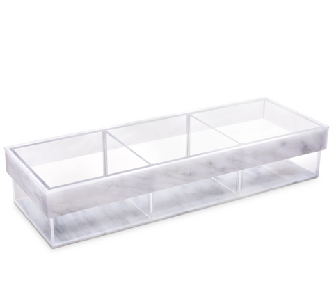 Marble Lucite Divider Sectional Tray