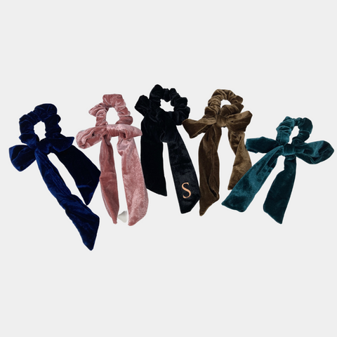 Velvet Scrunchies with Tails